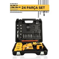 Bx-9014 12v Metal Şanzıman Çift Akülü Bakır Sargı Şarjlı Darbeli Matkap Akülü Vidalama